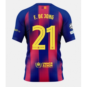 Billige Fotballdrakt Barcelona Frenkie de Jong #21 Replika Hjemmedrakt 2025-26 Kortermet